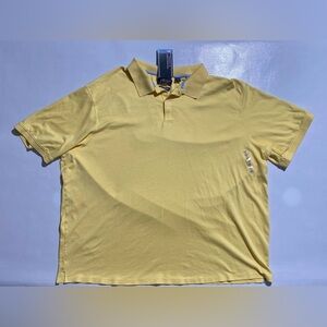 NEW XLT Tall Roundtree & Yorke Short Sleeve Polo Shirt Supima Cotton Yellow $65